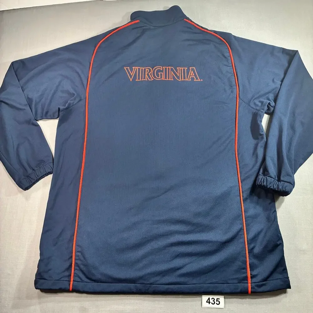 Vintage Nike Team Virginia Cavaliers Full Zip Jacket Mens XL Blue Embroidered